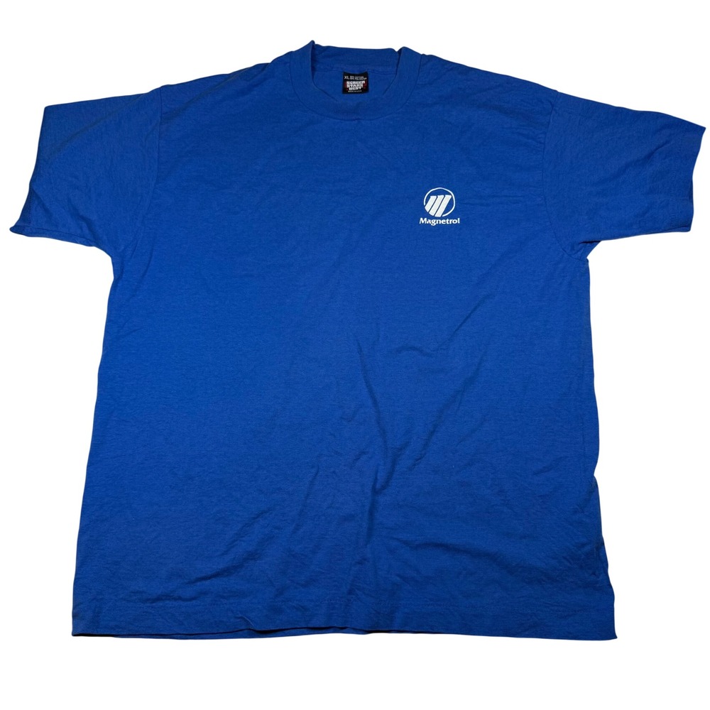 Vintage 80s Screen Stars Best T Shirt Mens XL Single Stitch Made in USA Blue